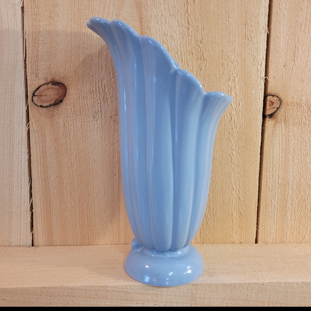 Vase Vintage Blue Pottery  Abingdon USA 11"